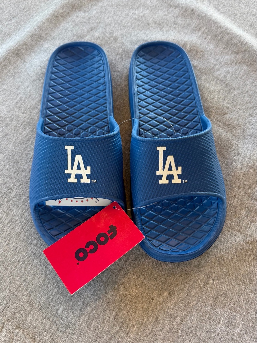 Los Angeles Dodgers Blue Slide Sandals (LA Logo)